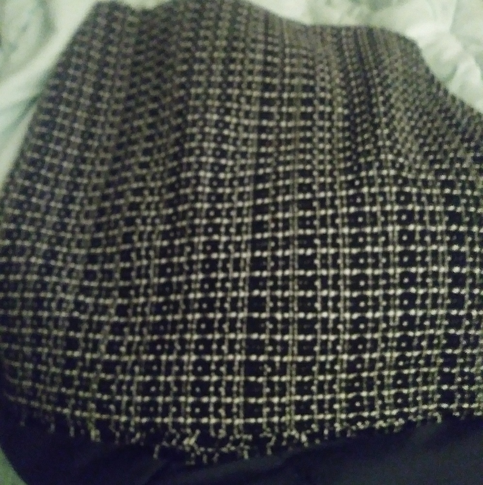 Ann Taylor Black and White Tweed Skirt
